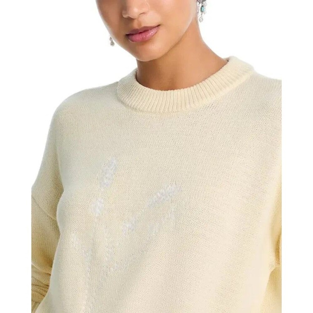 Aqua X Ava Phillippe lavender sweater Modern Boho 100 Cotton Sweater Small Clean